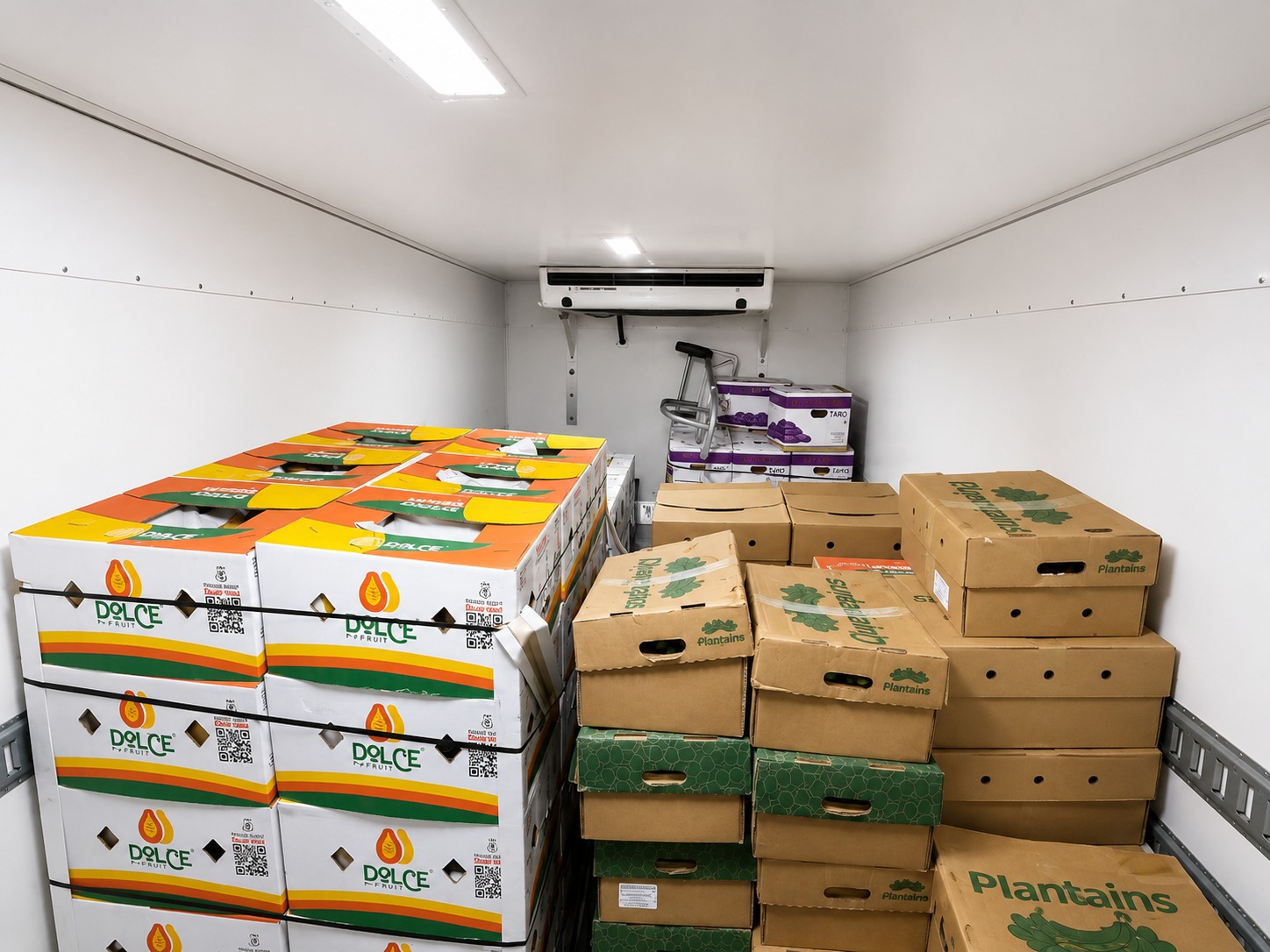 Straight-on cold storage inventory