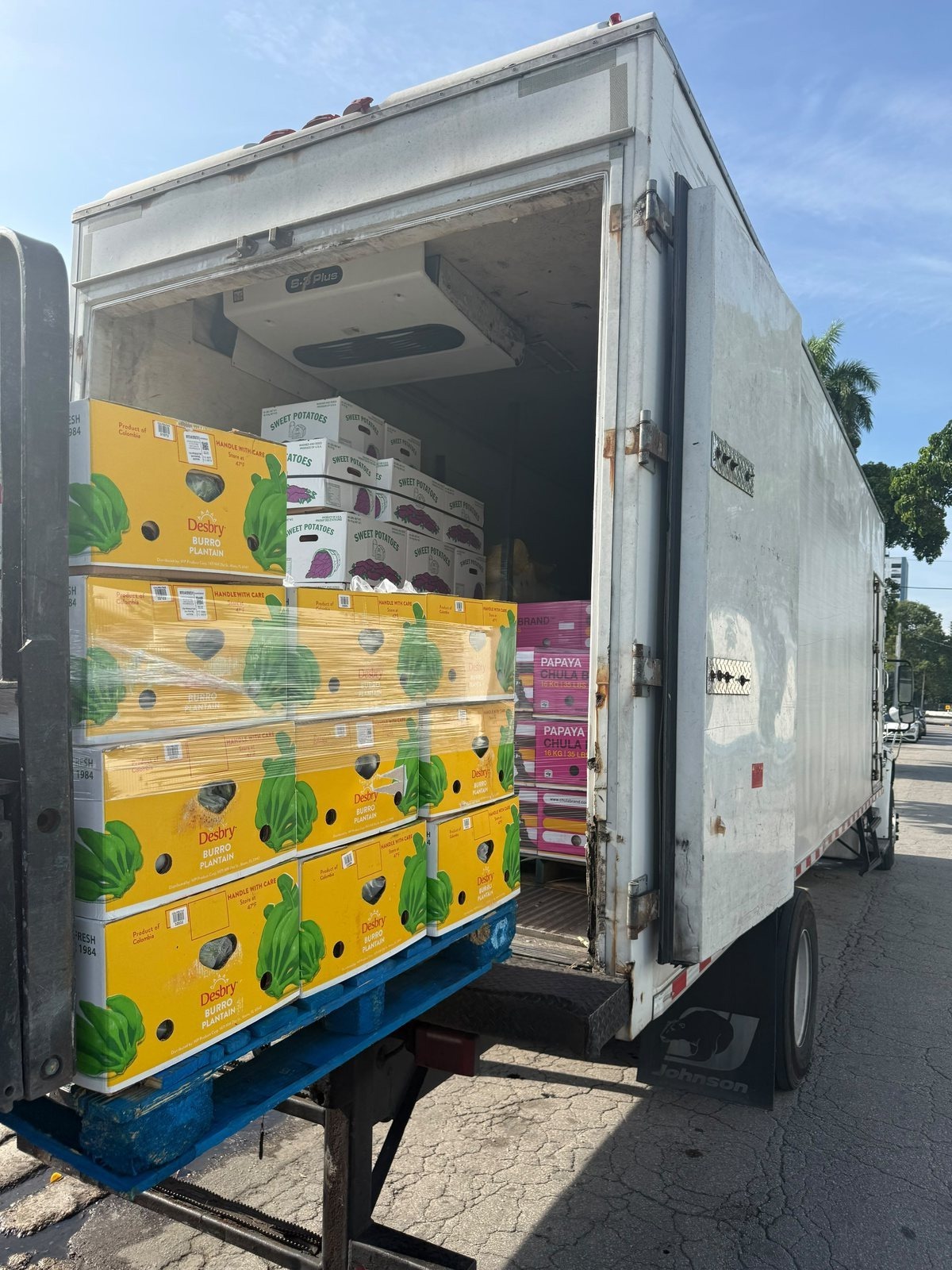 Produce truck loading
